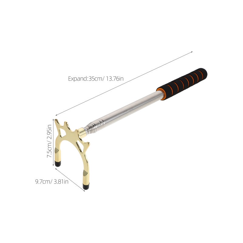 Stainless Steel Retractable Pool Cue Bridge Stick with Detachable Rest for Billiard and Snooker Tables - Image 2