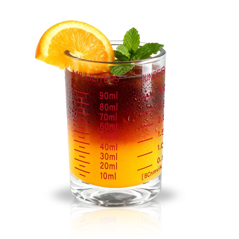 BCnmviku 1 PACK Shot Glass Measuring Cup 3 Ounce/90ML Liquid Heavy High Espresso Glass Cup - Image 1
