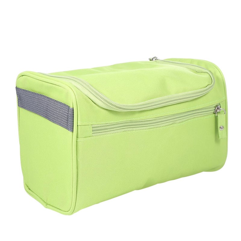 Green Oxford Cloth Travel Toiletry Bag Large Capacity Organizer with Hook for Cosmetics and Wash Essentials - Image 2