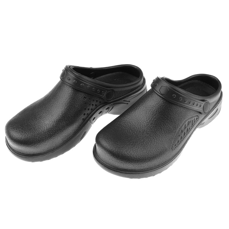 Garden Clogs: Black Size 38 Waterproof Lightweight EVA Slip-on Clog - Removable Insole Anti-slip Sole Garden Clogs for Indoor Outdoor Home Work Men Women - Image 3