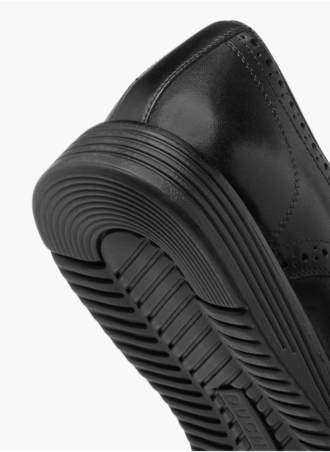 دوتشيني Mens Perforated Lace-Up Derby Shoes