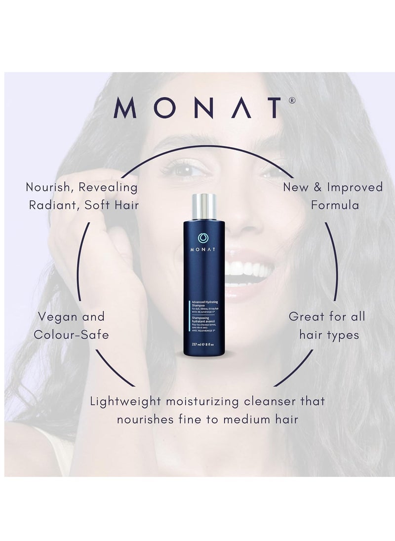 monat - MONAT Advanced Hydrating Shampoo Infused with Rejuveniqe S - Lightweight Hair Shampoo / Moisturizing Shampoo That Nourishes Fine to Medium Hair - Net Wt. 237 ml / 8 fl. oz. - Image 1