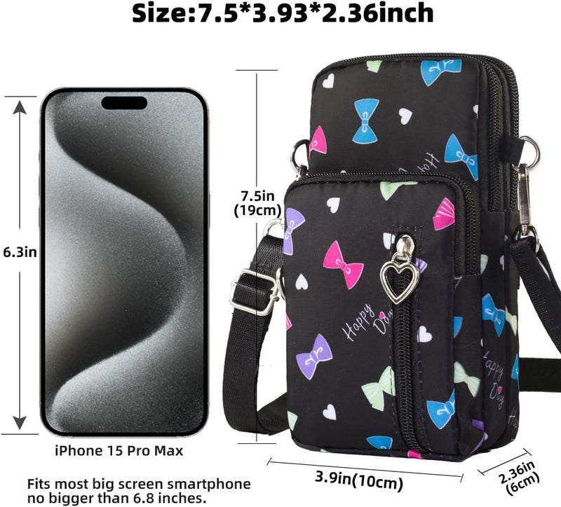 JANKS Small Crossbody Bag for Women - Mini Phone Purses with Crossbody Strap and Wallet - Nylon Arm Bag - Image 3
