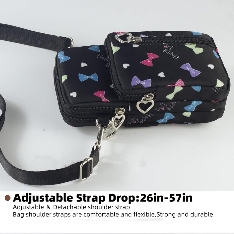 JANKS Small Crossbody Bag for Women - Mini Phone Purses with Crossbody Strap and Wallet - Nylon Arm Bag - Image 4