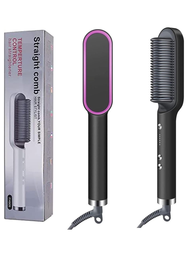 Professional Straight Comb Electric Hair Straightener Brush Heated Comb Straightening Combs Men Beard Hair Straight u0026 Curl Styling Tool - Image 2