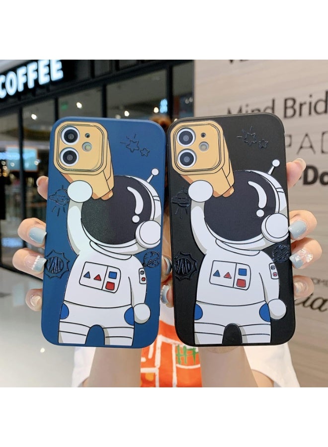 جراب iPhone 16 Pro Max، تصميم رائد فضاء كرتوني رائع، مصد أنيق، جراب إبداعي واقٍ من المطاط الناعم TPU مضاد للانزلاق ومقاوم للصدمات (تلسكوب أسود، iPhone 16 Pro Max) - Image 5