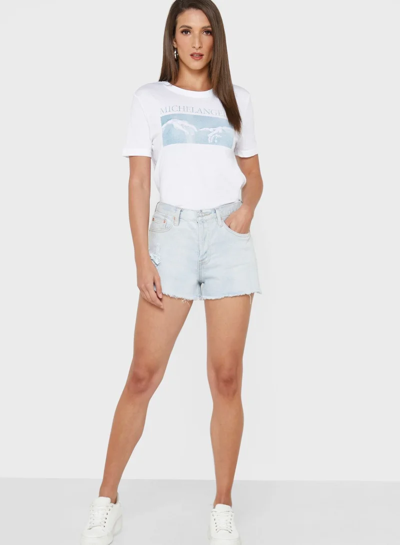 Ardene High Rise Jean Short