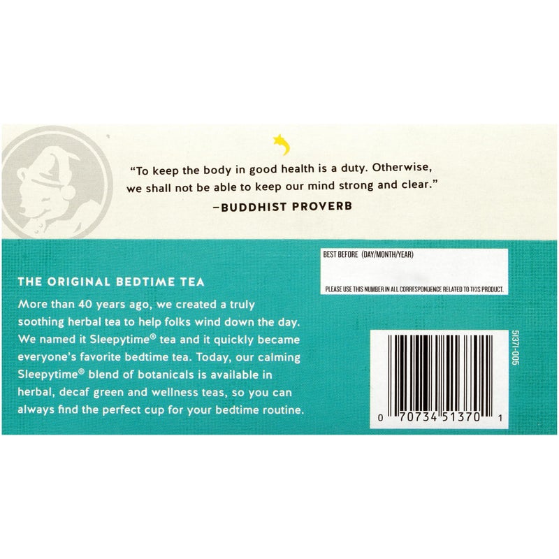 Celestial Seasonings Wellness Tea, Sleepytime Throat Tamer, Caffeine Free Sleep Tea, 20 Tea Bags - Image 4