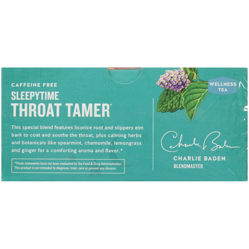 Celestial Seasonings Wellness Tea, Sleepytime Throat Tamer, Caffeine Free Sleep Tea, 20 Tea Bags - Image 3