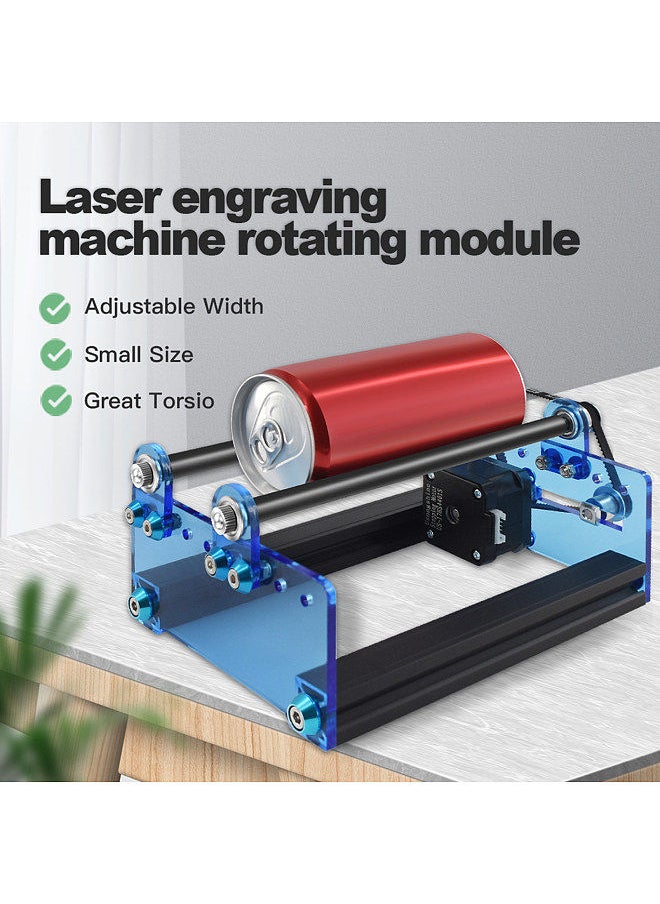 Generic - Laser Engraving Roller for Cylindrical Objects with 360° Rotating Engraving Axis 5 Angle Adjustments Engraving Diameter 20mm-80mm Compatible with Totem Laser Engraver - Image 1