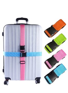 SYOSI Luggage Straps Suitcase Belts Wide Adjustable Packing Straps Travel Accessories, Suitcase Belts, Packing Straps Travel Belts Accessories for Business Traveling Packing, Multicolored, 4 PCS 74 x 2 Inch  - Image 1