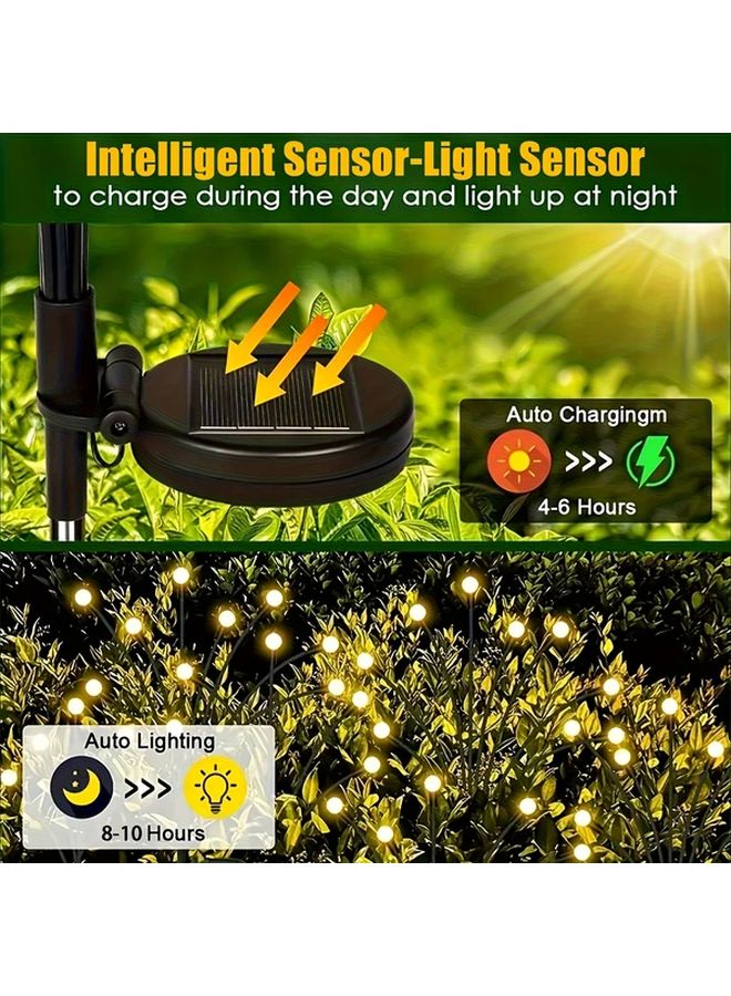 أضواء حديقة اليراعة متعددة الألوان تعمل بالطاقة الشمسية بـ 12 مصباح LED، 8 أوضاع، تشغيل وإيقاف تلقائي - Image 4