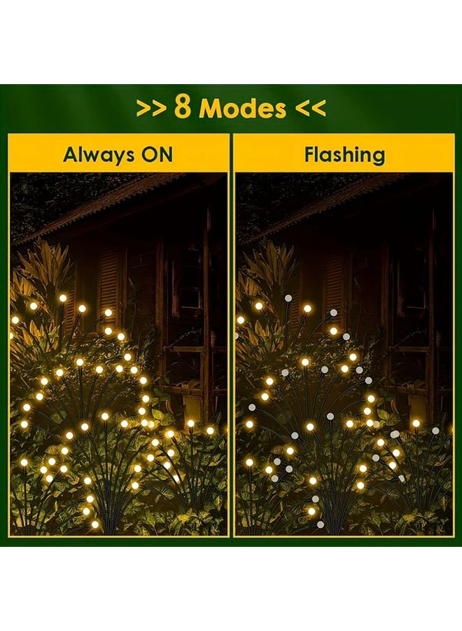 أضواء حديقة اليراعة متعددة الألوان تعمل بالطاقة الشمسية بـ 12 مصباح LED، 8 أوضاع، تشغيل وإيقاف تلقائي - Image 5