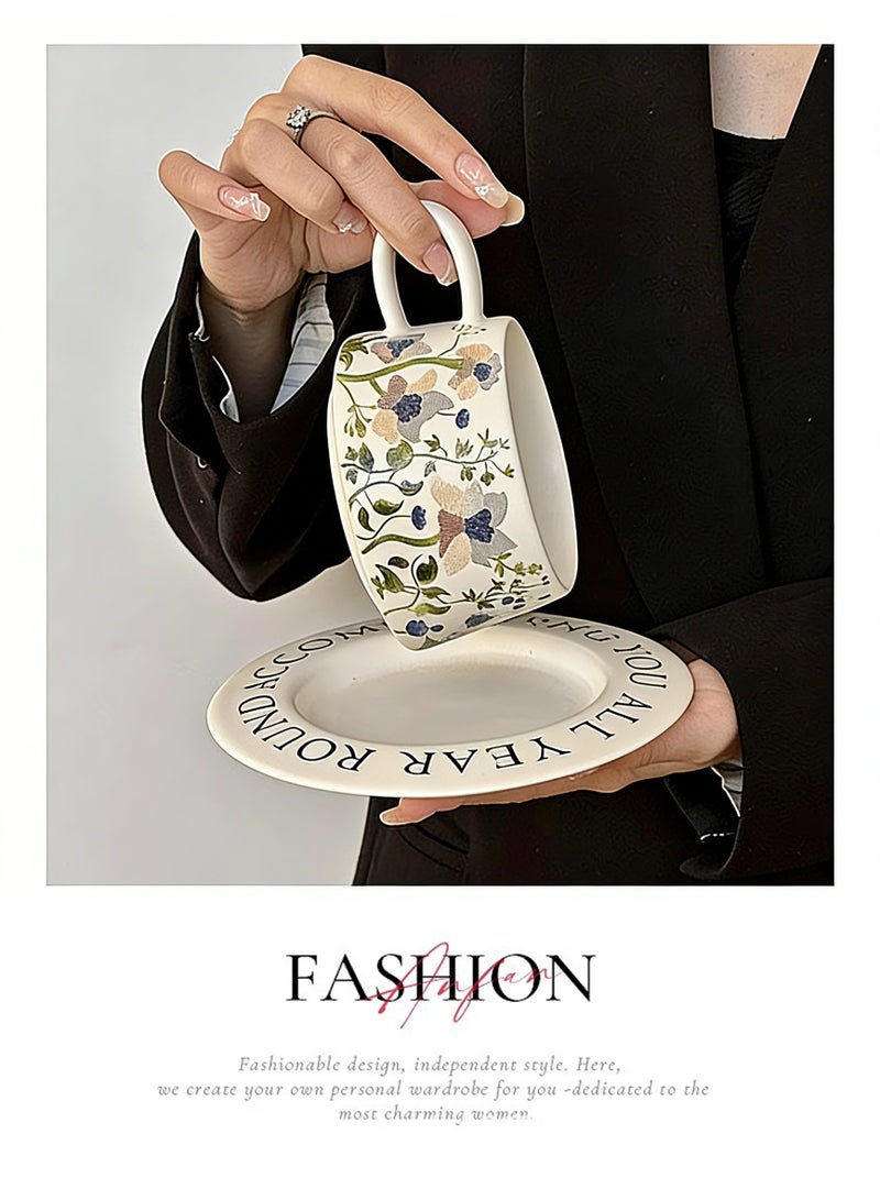 Premium Ceramic Arabic Coffee Set (Cup+Saucer+Spoon) - Perfect Ramadan & Eid Gift, Home and Office Hospitality Essential - Image 2