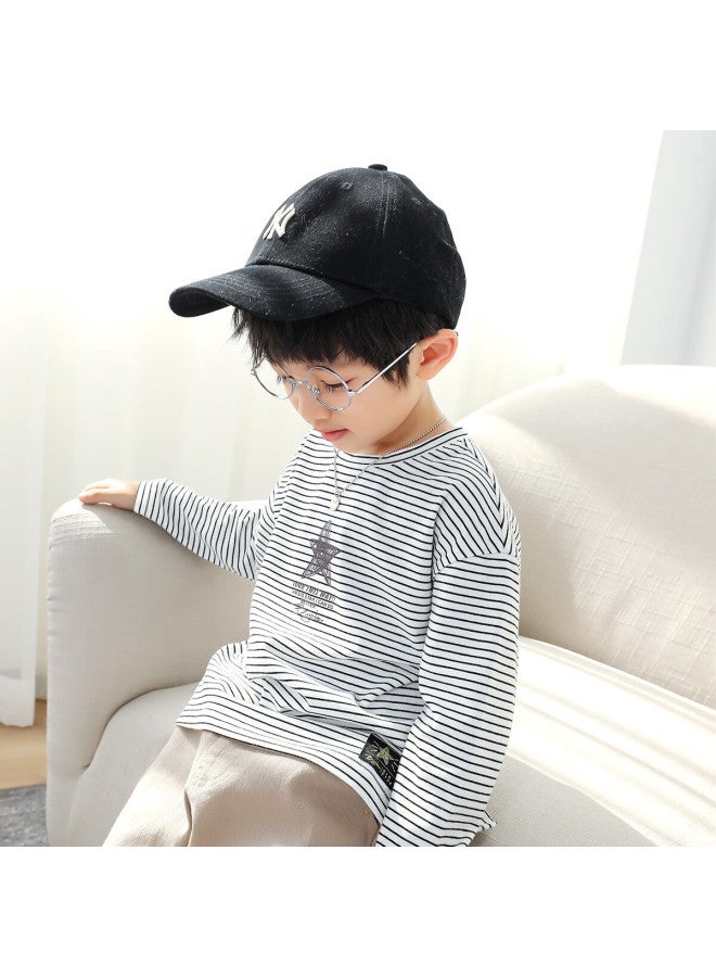 Duoduo Home Simple Comfortable Boys' Long Sleeve T-shirt  Spring Autumn Kids' Basic Top - Image 1