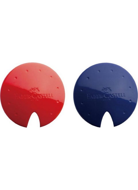 Faber Ufo Sharpener Red Blue 2 Pack