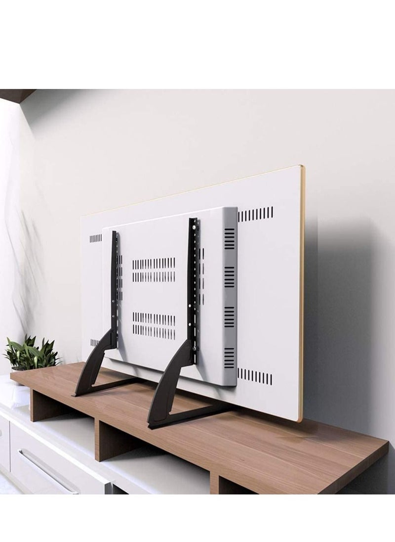 XiuWoo - Universal Table Top TV Stand for Most 32 37 40 42 47 50 55 60 65 inch Plasma LCD LED Flat or Curved Screen TVs with Height Adjustment,VESA Patterns up to 800mm x 500mm,88 Lbs - Image 1
