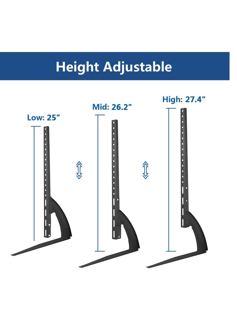 XiuWoo - Universal Table Top TV Stand for Most 32 37 40 42 47 50 55 60 65 inch Plasma LCD LED Flat or Curved Screen TVs with Height Adjustment,VESA Patterns up to 800mm x 500mm,88 Lbs - Image 1