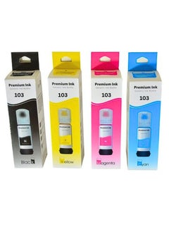 Terabyte Ink 103 for EcoTank for EPSON Combo Set 4 Pack Black Cyan Magenta Yellow  - Image 1