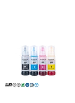 Terabyte Ink 103 for EcoTank for EPSON Combo Set 4 Pack Black Cyan Magenta Yellow  - Image 2