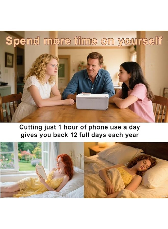 M MIAOYAN A timed lockbox helps you control yourself | Blocks phones, games, snacks, medications, junk food, and distractions | Two lock modes (timed/locked) | Portable and easy to use | Cultivates focus and healthy habits | Enjoys family time - Image 2