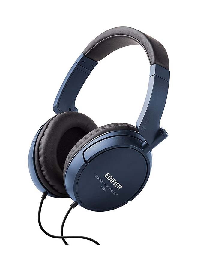 EDIFIER H840 Audiophile Over-The-Ear Headphones-Hi-Fi Over-Ear Noise-Isolating Audiophile Closed Monitor Stereo Headphone Blue - Image 1
