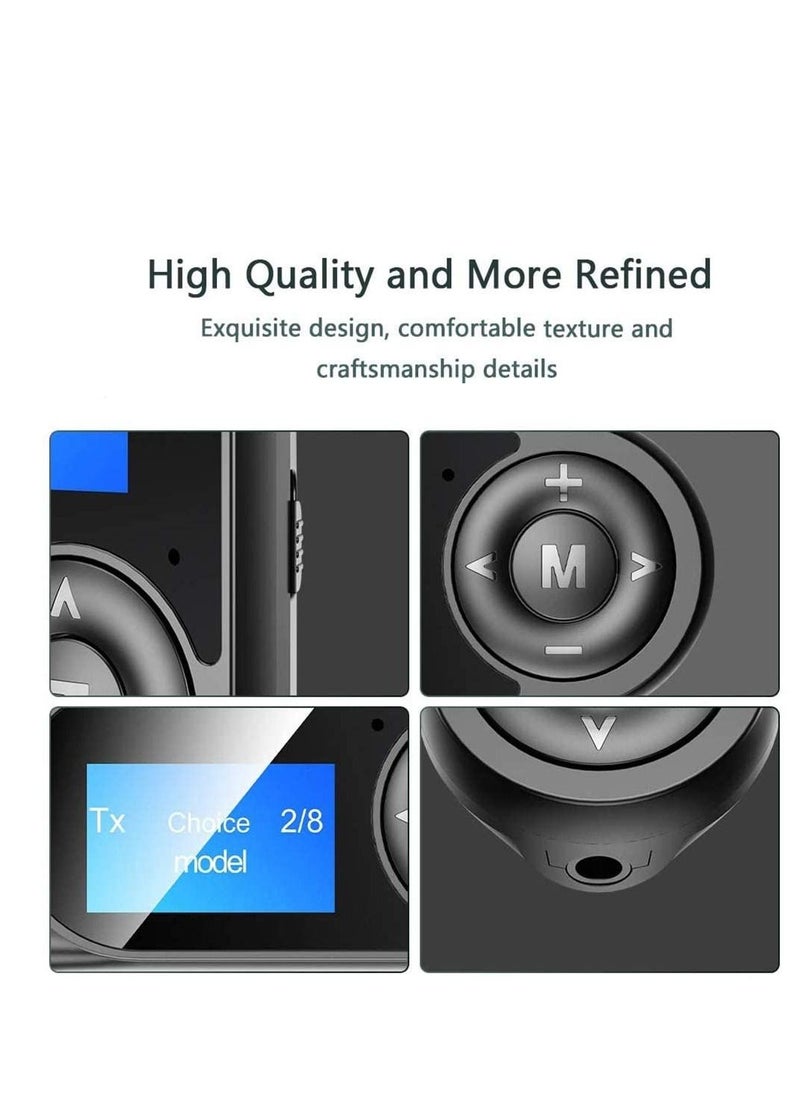 Excefore - Visible Bluetooth Receiver Transmitter, USB 5.0 Bluetooth Adapter, Wireless Bluetooth Adapter with Display Screen Audio Adapter for PC, TV, Headphones, Speaker, Car, Home Stereo System - Image 1