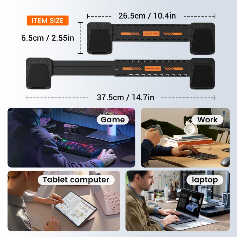 HONKID Computer Keyboard Stand for Desktop,Adjustable Keyboard Riser for Apple Magic Keyboard and Flat-Back Keyboards Only, Ergonomic Office Desk Accessories - Image 5