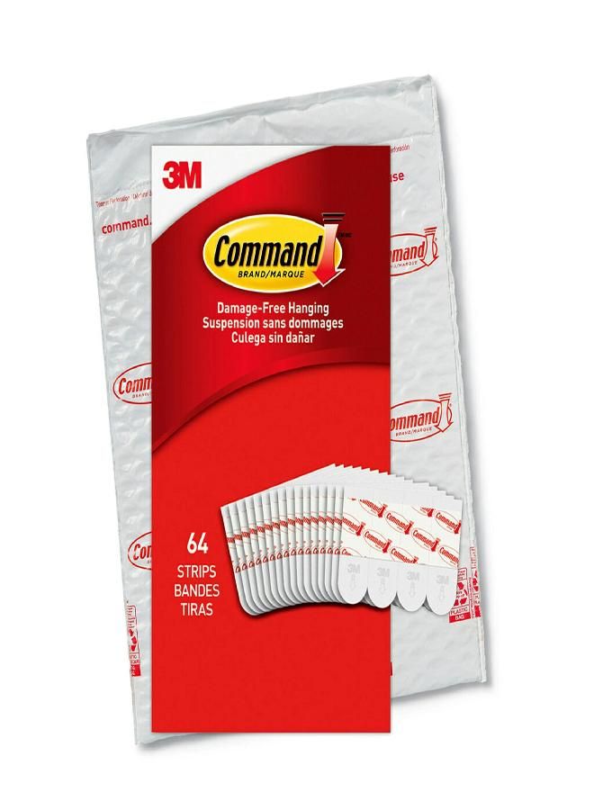 Command Command Small Refill Strips, White, 64-Strips - Easy to Open Packaging - Image 1