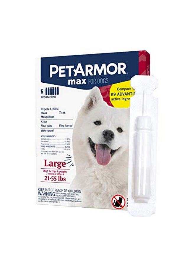 PetArmor PetArmor Max Flea, Tick and Mosquito Prevention for Large Dogs (21 to 55 Pounds), Topical Dog Flea Treatment Repels and Kills, 6 Month Supply  - Image 2