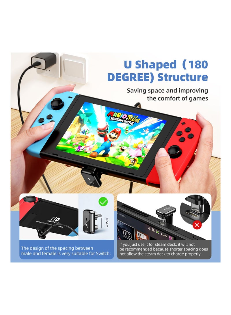 SYOSI 2PCS USB C Magnetic Adapter, 180 Degree Magnetic USB C Adapter USB4 Magnetic Adapter 24 Pins 40Gbps 8K 60Hz Adapter for Thunderbolt 3/4, MacBook Pro/Air, Swtich and More Type C Devices - Image 4