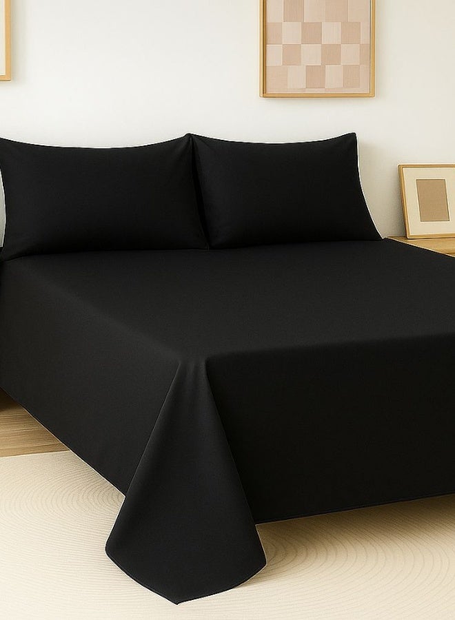 سنوز، طقم ملاية عاديه، قطعتين، بلاك، 180*220 سم ) - Image 3