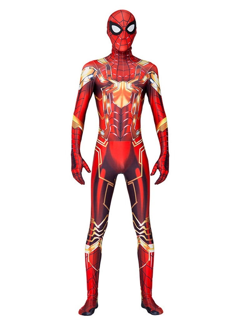 Spider-Man Costume Cosplay Set 3D Style Superhero Cosplay Full Body Bodysuit Spandex Jumpsuit Kids Spider-Man Dress Up (Children's Size: 110-120cm) - Image 1