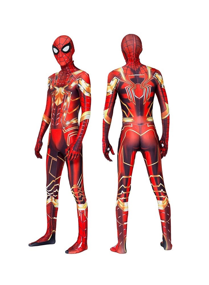 Spider-Man Costume Cosplay Set 3D Style Superhero Cosplay Full Body Bodysuit Spandex Jumpsuit Kids Spider-Man Dress Up (Children's Size: 110-120cm) - Image 3
