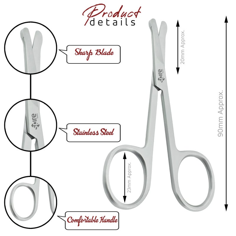 Spire Baby Nail Trimmer with Round Tip â€“ Safety Blunt Stainless Steel Scissors for Newborn Children & Infant. Baby Shears - Image 2