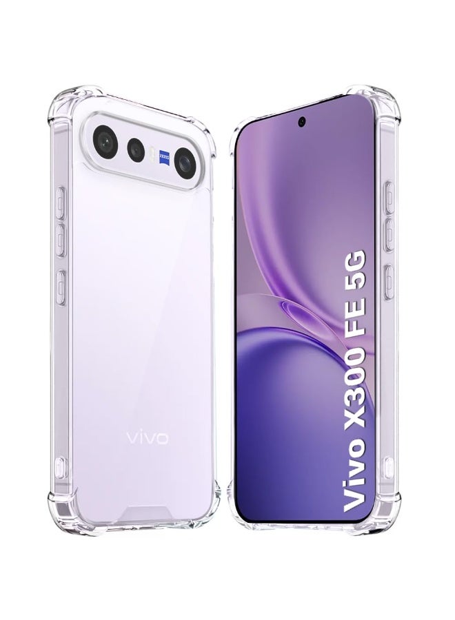 Clear Case for Vivo X300 FE Soft TPU Gel Crystal Clear Bumper Transparent Protective Back Cover Case for Vivo X300 FE - Image 1