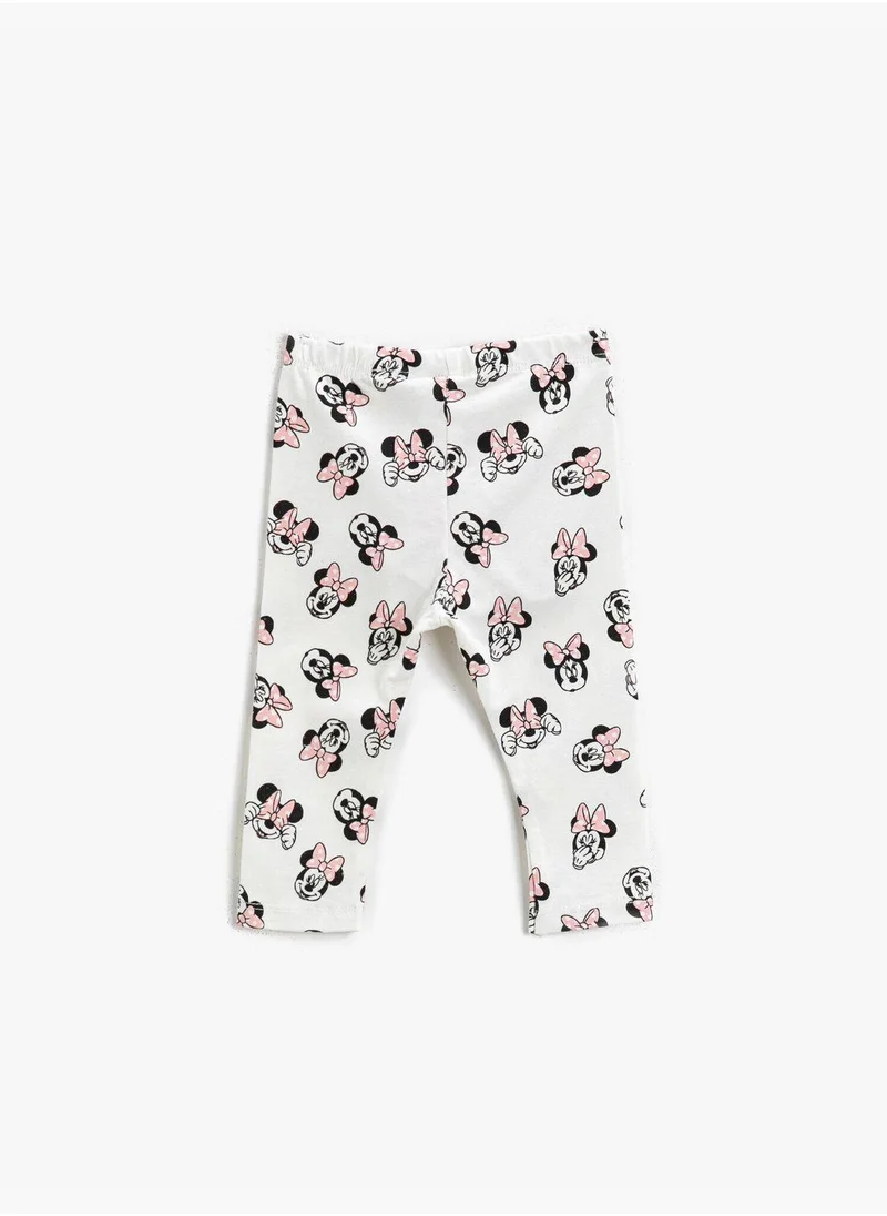 KOTON Minnie Mouse Printed Legging Licensed Cotton