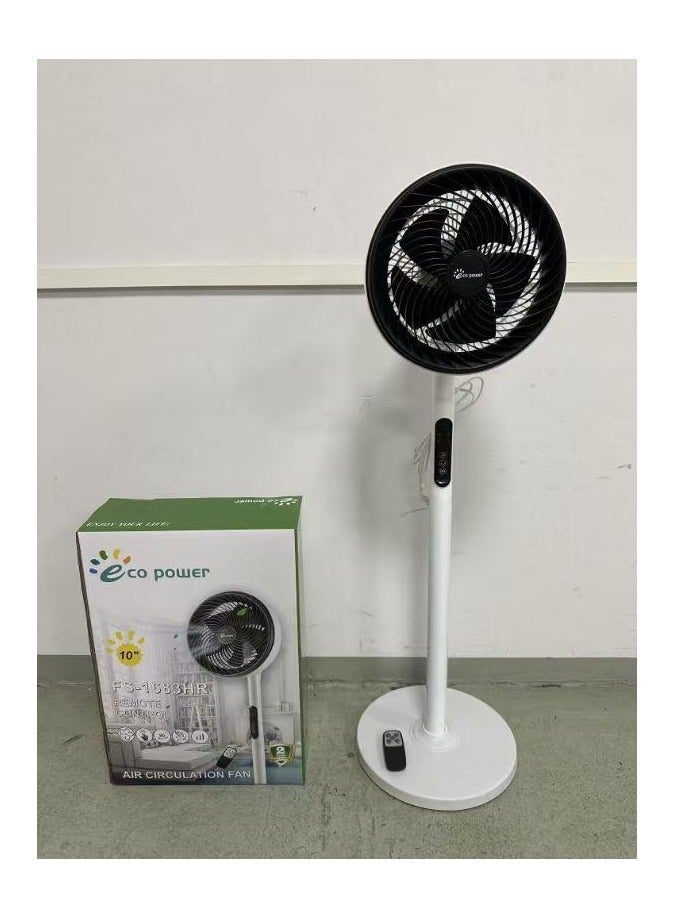 10" Ultra-Quiet DC Motor Pedestal Standing Fan with Remote Control | 20dB Energy-Saving, Tri-Cyclonic Airflow, 4 Modes & Timer | Olive Green Modern Design for Home/Office (70-110cm Adjustable) 