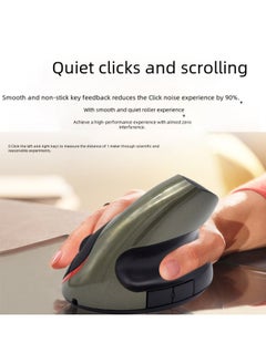 Generic Rechargeable Vertical Wireless Mouse Mechanical Computer Laptop Gaming Office Unlimited Bluetooth Mouse Wholesale-Specifications:Grey  - Image 5