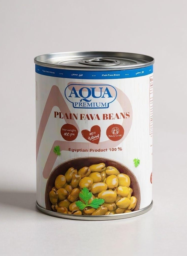 أكوا بريميوم فول مدمس أكوا بريميوم سادة، 400 غرام - غني بالبروتين والألياف، جاهز للأكل، مناسب للنباتيين، بدون مواد حافظة، مثالي للإفطار والمقبلات