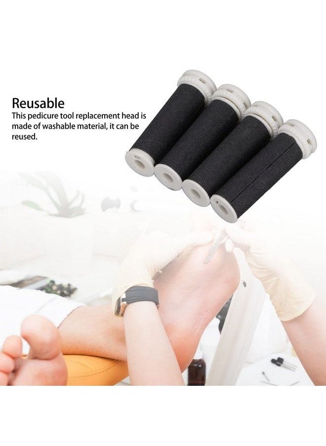 ZJchao - Foot File Replacement Roller 4Pcs Replacement Roller Refill Heads Electric Foot File Grinding Tool Replacement Head Feet Pedicure Extra Coarse Rollers For Feet Removes Hard Dead Skin - Image 1