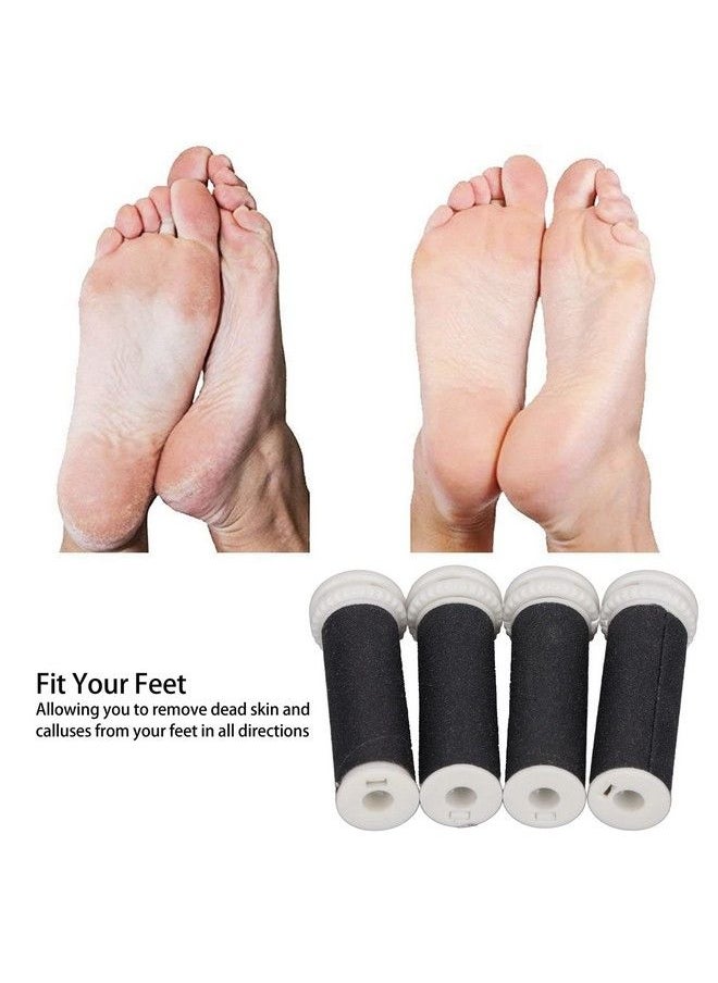 ZJchao - Foot File Replacement Roller 4Pcs Replacement Roller Refill Heads Electric Foot File Grinding Tool Replacement Head Feet Pedicure Extra Coarse Rollers For Feet Removes Hard Dead Skin - Image 1