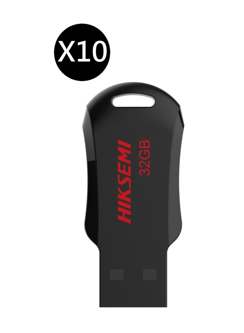 HIKSEMI Bundle Of 10 32GB USB 2.0 Flash Drive, Black | HS-USB-M200R 32G RNB