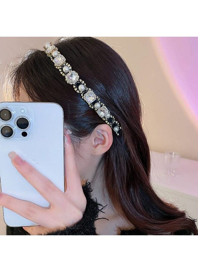 Crystal Rhinestone Headbands Shiny Nonslip Beaded Hairband Bling Bling Hair Bands Hair Accessories Wedding Decorations Wide Baroque Rhinestone Embellished Headwear(White) - pzsku/Z181446BB9D5C5C705508Z/45/_/1683268537/bbe0cc9f-b1cf-439a-9570-5cb346bfd617