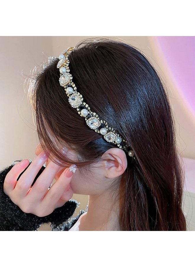 Crystal Rhinestone Headbands Shiny Nonslip Beaded Hairband Bling Bling Hair Bands Hair Accessories Wedding Decorations Wide Baroque Rhinestone Embellished Headwear(White) - pzsku/Z181446BB9D5C5C705508Z/45/_/1683268546/a76e7907-ea35-4ccc-92a4-195e3e6dbd71