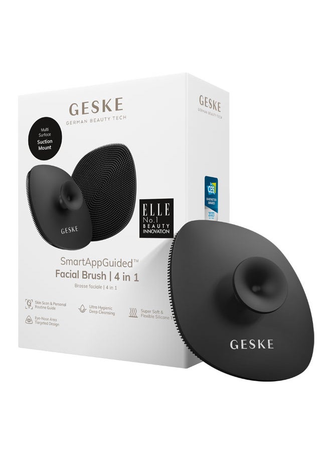 GESKE Smart App Guided Facial Brush And Facial Cleansing Brush With Handle Soft Silicone Brush Professional Facial Cleansing Device Skin Cleansing Device - Grey  - Image 1