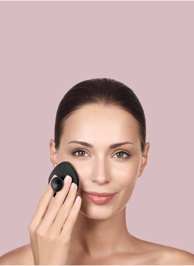 GESKE Smart App Guided Facial Brush And Facial Cleansing Brush With Handle Soft Silicone Brush Professional Facial Cleansing Device Skin Cleansing Device - Grey  - Image 3
