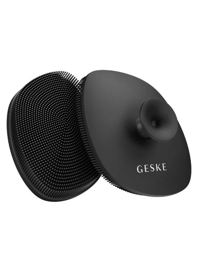 GESKE Smart App Guided Facial Brush And Facial Cleansing Brush With Handle Soft Silicone Brush Professional Facial Cleansing Device Skin Cleansing Device - Grey  - Image 4