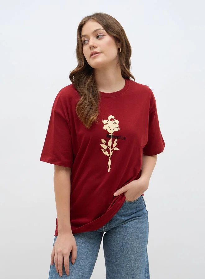 Styli Graphic Print Oversized T-Shirt