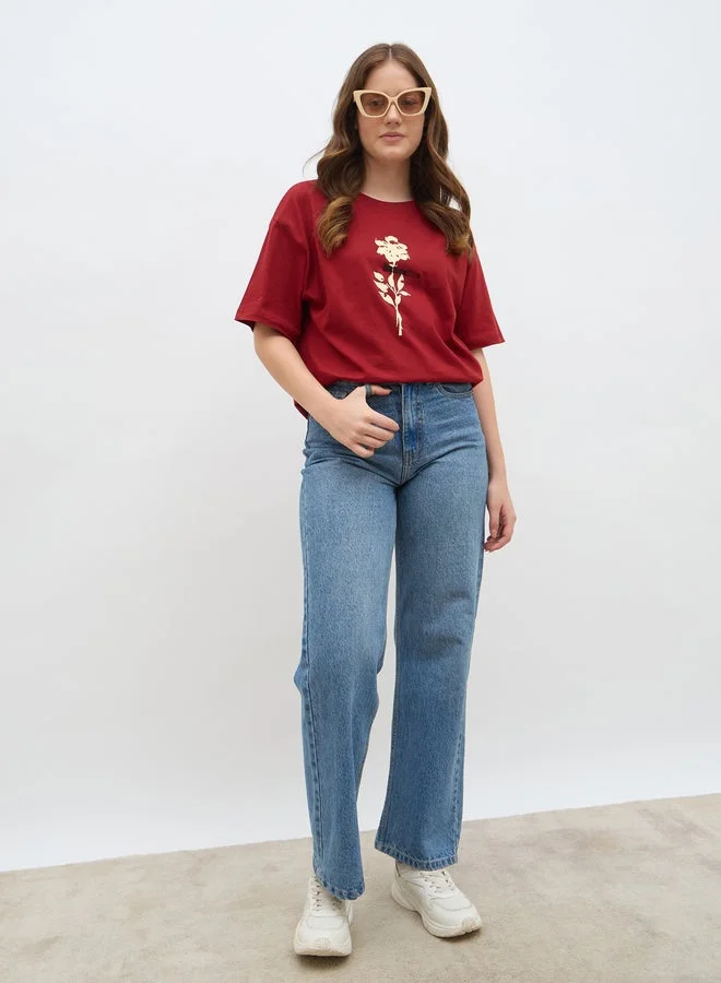 Styli Graphic Print Oversized T-Shirt